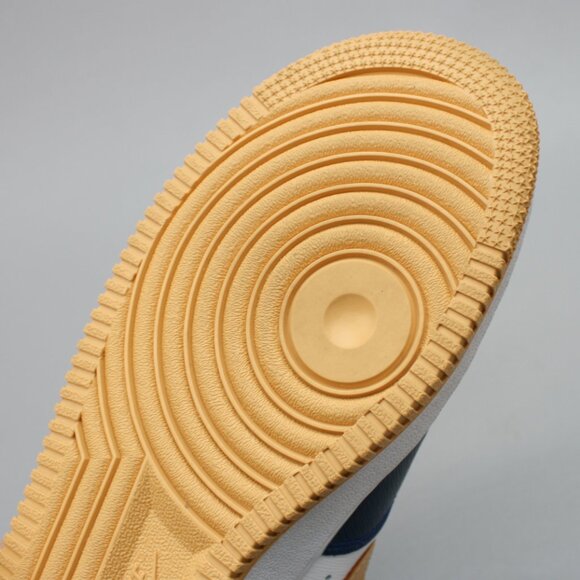 Nike Ladies 9.5 Air Force 1 AF1 Blue Gold/yellow White Shoes Sneakers AQ3778-994 - Picture 10 of 12